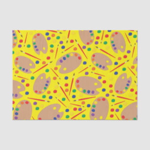Art Paint Palette Cute Kid's Birthday Party Tissue Paper
