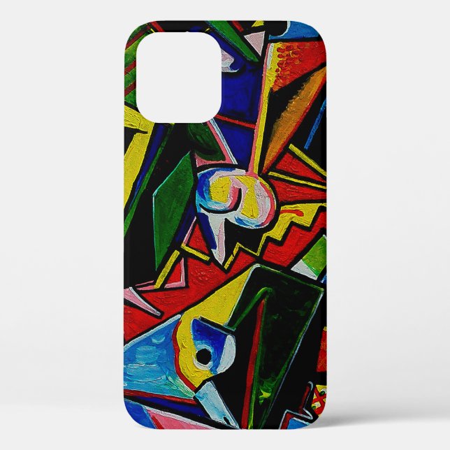 Art Painting Abstract Triangle Curve Square , pabl Case-Mate iPhone Case (Back)