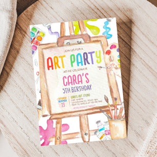 Art Painting Birthday Party Invitation