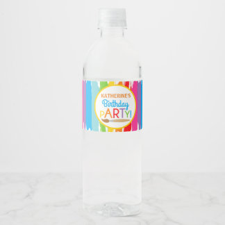 Art Painting Birthday Party Water Bottle Labels