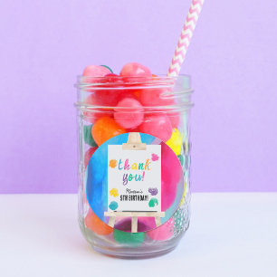 Art Painting Craft Artist Paint Birthday Thank You Classic Round Sticker