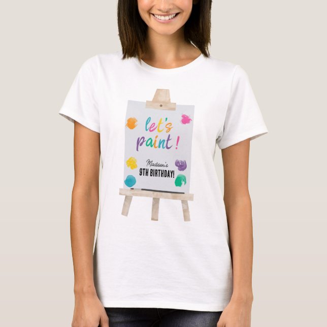 Art Painting Craft Artist Paint Birthday Theme Mum T-Shirt (Front)