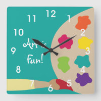 Art Painting Palette Wall Clock