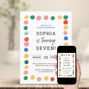 Art Painting Party Boy Painting Birthday Invitation