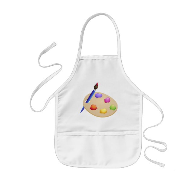 Art Painting Party Kids Apron (Front)