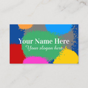 Art painting teacher business card template