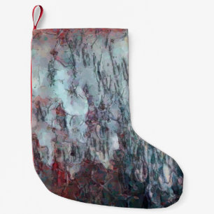 Art painting texture background. Abstract colourfu Small Christmas Stocking