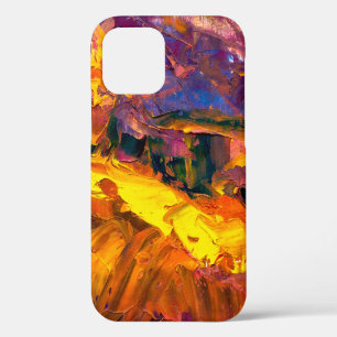 Art painting with palette knifepainting,canvas,abs iPhone 12 case