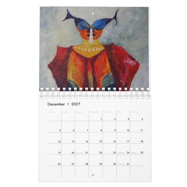 Art Paintings Abstract  Decorative Calendar (Dec 2027)
