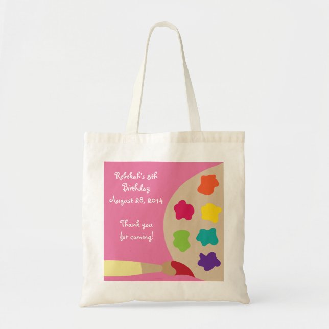 Art Palette Personalised Bag - Pink (Front)