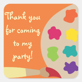 Art Palette Stickers - Orange