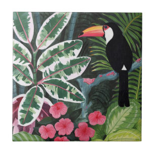 art palm leaf tiles
