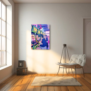 Art Panel Art Panel   Gasen JK Sushi Musume Genera Canvas Print