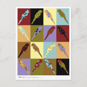 Art: parrot Quilt design gifts Postcard