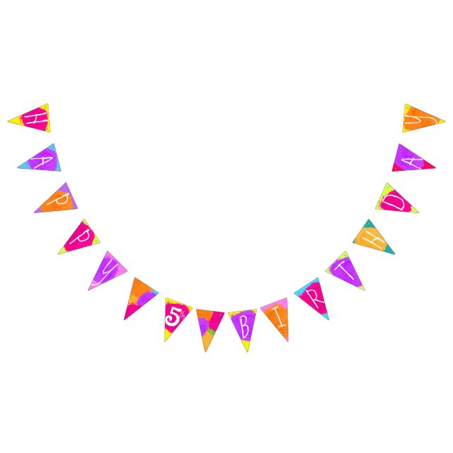 Art Party Birthday age bunting (All)