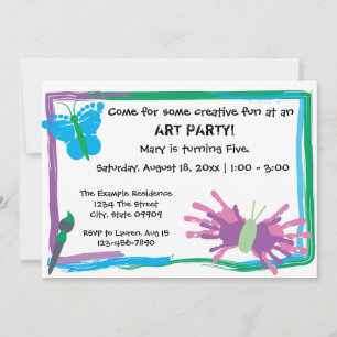 Art Party! Birthday Invitation