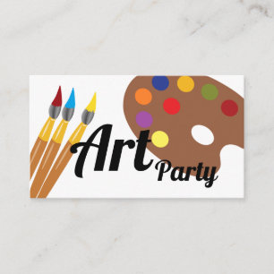 Art Party, Children's Birthday Party Ticket Enclosure Card