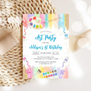 Art Party Painting Craft Birthday Invitation