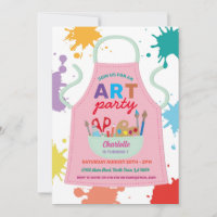 Art Party Painting Drawing Paint Crafts Apron