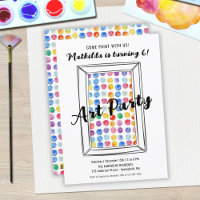 Art Party Rainbow Polka Dots Birthday