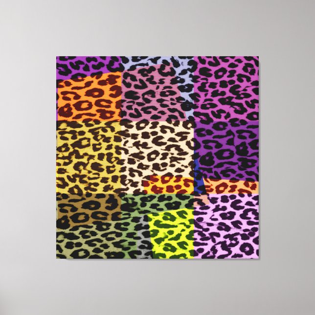 Art pattern leopard fur abstract texture canvas print (Front)