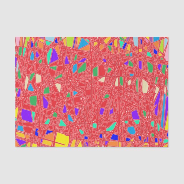 ART PATTERNS MAIN COLOR RED TISSUE PAPER (Front)