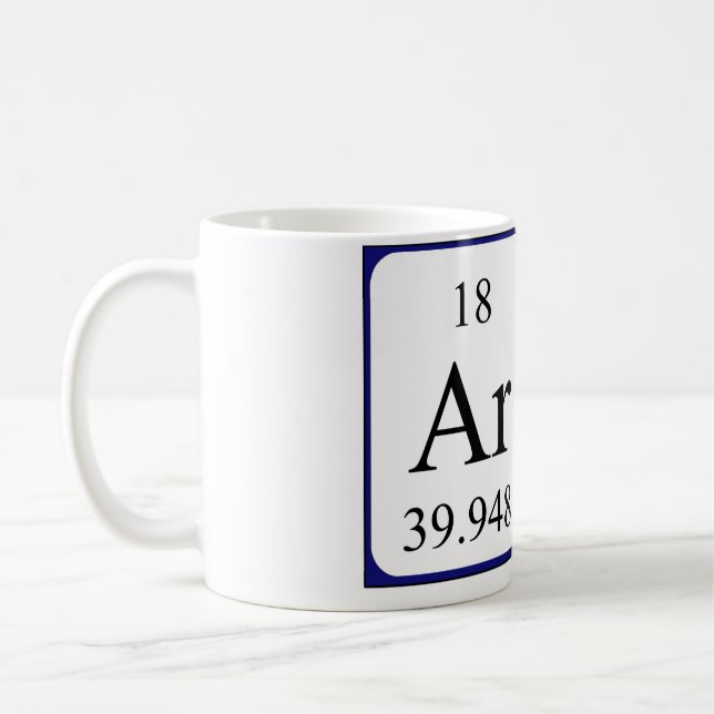 Art periodic table name mug (Left)