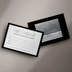 Art Photo Customisable Gift Certificate Template 