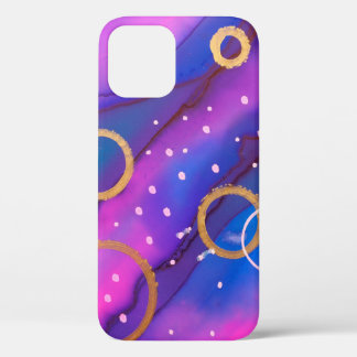 art photography of abstract fluid painting with al iPhone 12 case