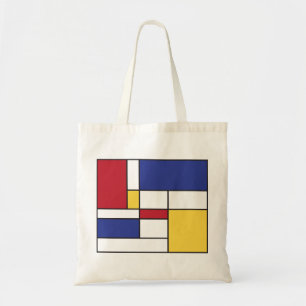 Art Piet Mondrian Style Colourful Tote Bag