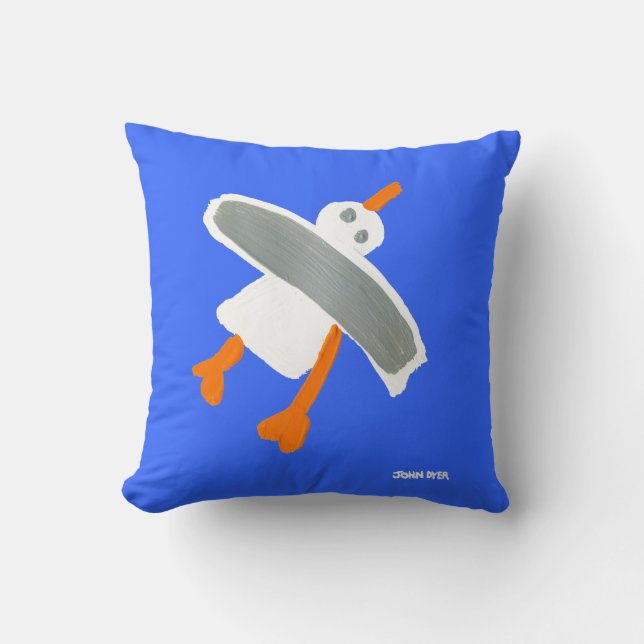 Art Pillow: John Dyer Seagull Cushion (Front)