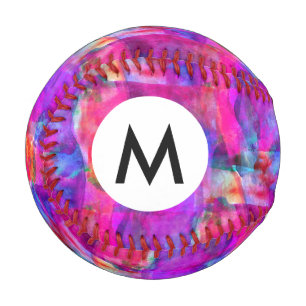 Art pink, blue, red texture background baseball