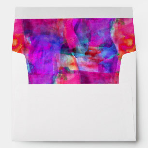 Art pink, blue, red texture background envelopes