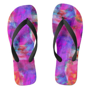 Art pink, blue, red texture background jandals