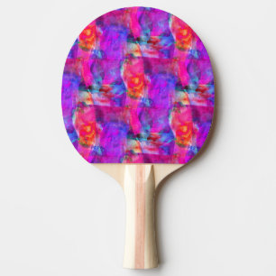 Art pink, blue, red texture background ping pong paddle
