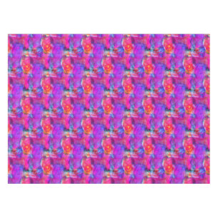 Art pink, blue, red texture background tablecloth