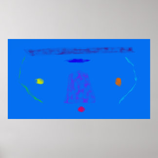 Art Porpourri  Sky Blue Minimalist Abstract Poster