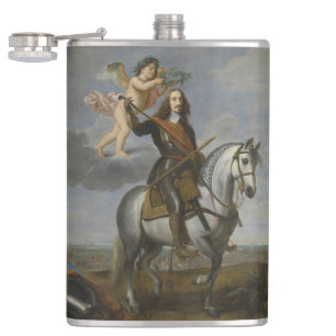 Art Portrait custom monogram flask