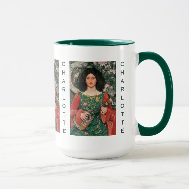 Art Portrait custom monogram mugs (Right)