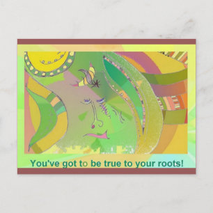 Art Postcard 7: Ethnic Art with Wording