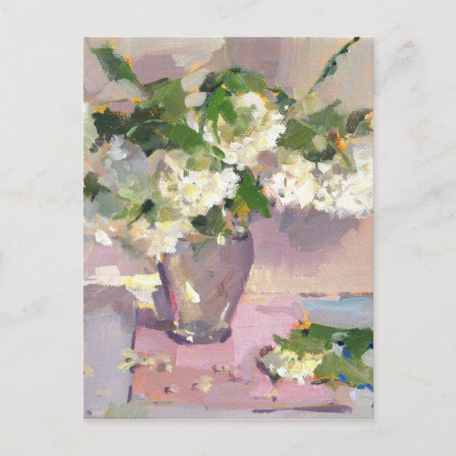 Art postcard "Spring Snowballs" (Front)