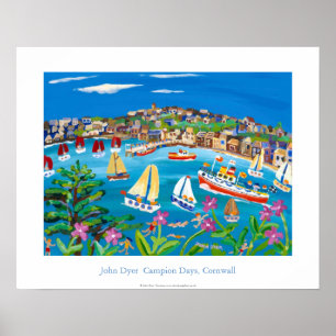 Art Poster: Campion Days, Cornwall by John Dyer Poster