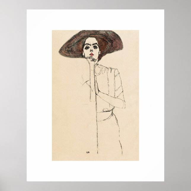 ART POSTER: EGON SCHIELE: PORTRAIT OF WOMAN 1910 POSTER (Front)