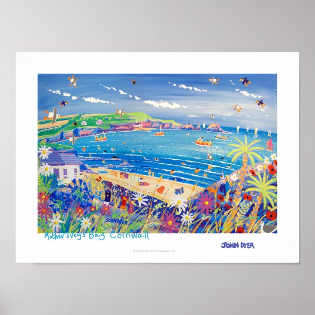 Art Poster: Family Fun, Mother Ivey's Bay Cornwall Poster (Front)