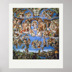 ART POSTER : MICHELANGELO : THE LAST JUDGMENT 1541