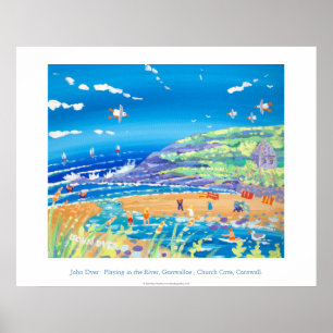 Art Poster: Playing in the River, Church Cove Poster