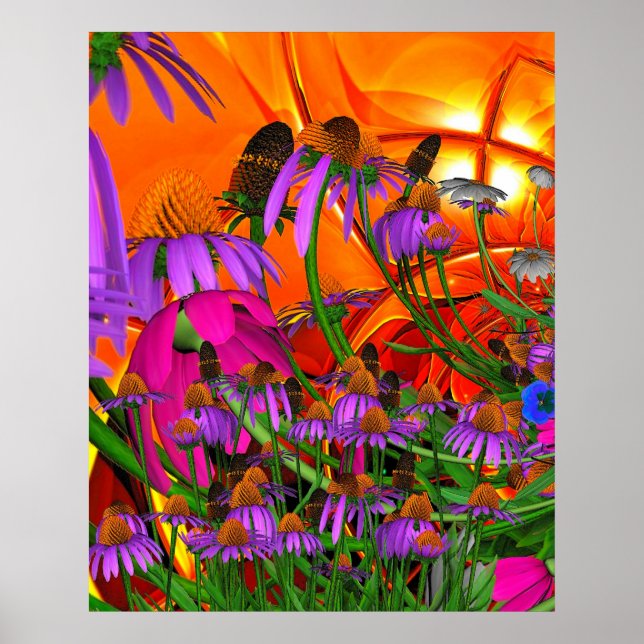 Art Poster Sunshine Flowers (Front)