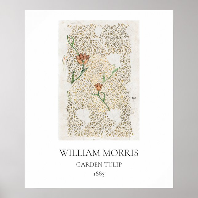 ART POSTER : WILLIAM MORRIS : GARDEN TULIP : 1885 (Front)