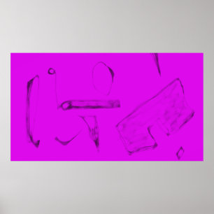 Art Potpourri Pink Absract Minimalism Poster