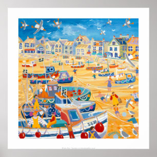 Art Print: Boats and Ropes, St Ives, Cornwall Poster
